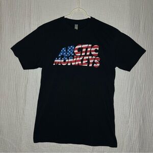 Arctic Monkeys 2013 AM US Tour Black Band T-Shirt Men’s M Stars And Stripes